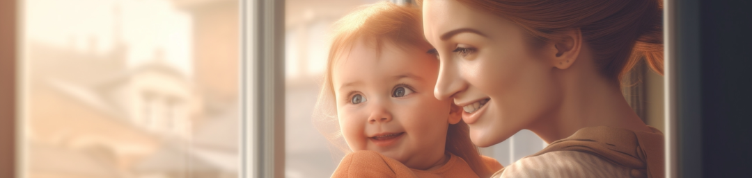 mom and baby